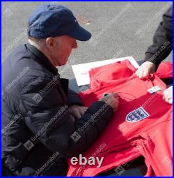 Framed Sir Geoff Hurst Signed 1966 England Shirt Score Draw Premium