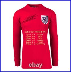 Framed Sir Geoff Hurst Signed 1966 England Shirt Special Edition Panoramic