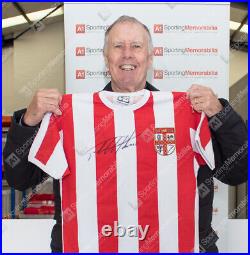 Framed Sir Geoff Hurst Signed Retro Stoke City Shirt Panoramic Autograph