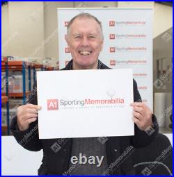 Framed Sir Geoff Hurst Signed Retro Stoke City Shirt Panoramic Autograph