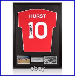 Framed Sir Geoff Hurst Signed T-Shirt Number 10 Autograph