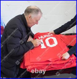 Framed Sir Geoff Hurst Signed T-Shirt Number 10 Autograph