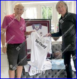 Framed Sir Trevor Brooking & Billy Bonds Dual Signed West Ham Shirt 2019-2020