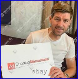 Framed Steven Gerrard Signed Aston Villa Shirt 2021-2022 Autograph Jersey
