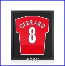 Framed Steven Gerrard Signed Liverpool Shirt Istanbul 2005 Champions League Fi