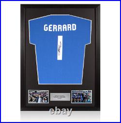 Framed Steven Gerrard Signed T-Shirt, Gerrard 1 Autograph
