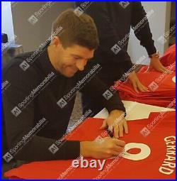 Framed Steven Gerrard Signed T-Shirt Number 8 Autograph