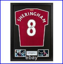 Framed Teddy Sheringham Signed West Ham United Shirt Number 8 Autograph