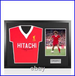 Framed Terry McDermott Signed Liverpool Shirt 1978 Panoramic Autograph