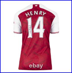 Framed Thierry Henry Signed Arsenal Shirt 2020-21, Home, Number 14