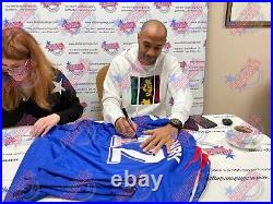 Framed Thierry Henry Signed Original France 2007/08 Football Shirt Proof Coa