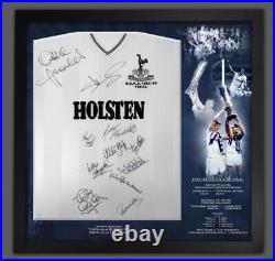 Framed Tottenham Hotspur Football Shirt Signed By 11 Players £200