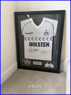 Framed Tottenham Ossie Ardiles Glenn Hoddle Framed Shirt With Signature No COA