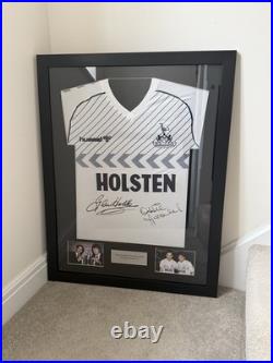 Framed Tottenham Ossie Ardiles Glenn Hoddle Framed Shirt With Signature No COA