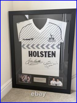 Framed Tottenham Ossie Ardiles Glenn Hoddle Framed Shirt With Signature No COA