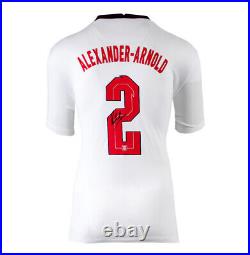 Framed Trent Alexander-Arnold Signed England 2020/21 Shirt Number 2