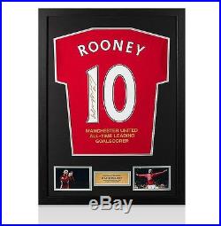 Framed Wayne Rooney Signed Manchester United Shirt Special Edition All Time Le