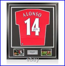 Framed Xabi Alonso Signed Liverpool Shirt Home, 2005-06 Premium Autograph
