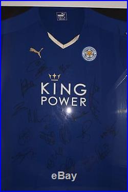 Framed and Signed Leicester City Football Shirt