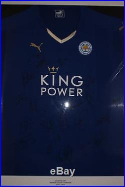 Framed and Signed Leicester City Football Shirt