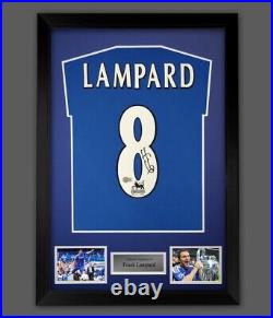 Frank Lampard Chelsea Shirt Framed- Private Signing COA £249