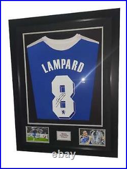 Frank Lampard signed Chelsea 2012 Champions League Framed Shirt with COA