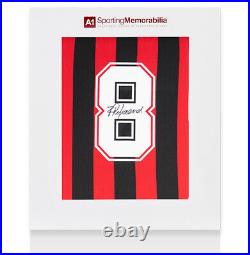 Frank Rijkaard Signed AC Milan Shirt 1988, Number 8 Gift Box Autograph
