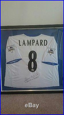 Frank lampard signed away shirt framed