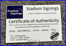Franz Beckenbauer Hand Signed 12x8 Photograph for Germany with COA