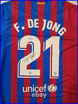 Frenkie De Jong Signed Nike Barcelona Jersey BAS Beckett Witness
