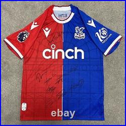 Full Squad Signed Crystal Palace 2023/24 Football Shirt with COA and Photo Proof