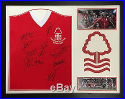 Fully Signed & Framed Nottingham Forest 1979 European Cup Final Shirt Proof Coa