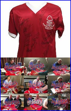 Fully Signed Nottingham Forest 1979 European Cup Final Football Shirt Proof Coa