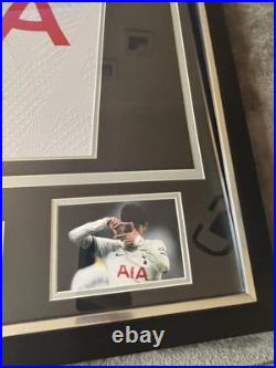 GENUINE Spurs 22/23 Signed framed HEUNG-MIN SON Jersey