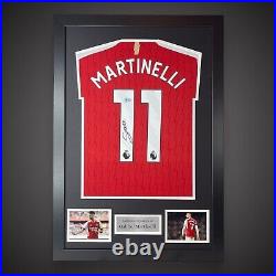 Gabriel Martinelli Hand Signed And Framed Arsenal Football Shirt With COA £279
