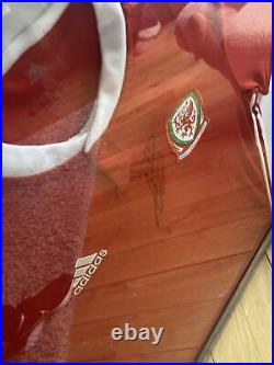 Gareth Bale Signed Wales Football Shirt Framed Authenticated