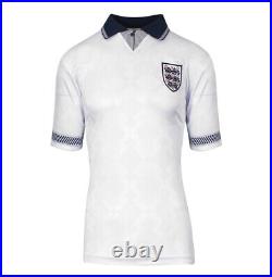 Gary Lineker Signed England Shirt Home, 1990, Number 10 Gift Box