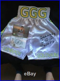 Gennady Golovkin Ggg Boxing Shorts Authentic Signed Autograph