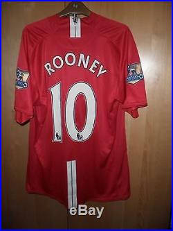Genuine Wayne Rooney Signed Match Worn Manchester United Shirt 08/09 COA