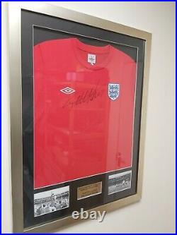 Geoff Hurst Signed England 1966 Replica Shirt Framed AFTAL RD