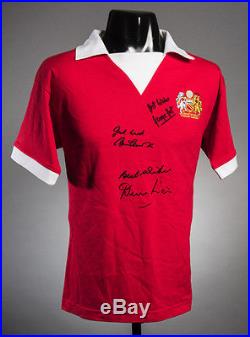 George Best Bobby Charlton Denis Law Signed Shirt Manchester United Holy Trinity