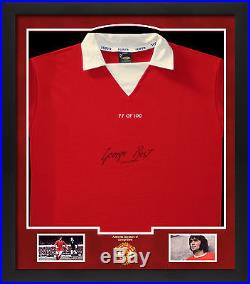 George Best Signed Framed Shirt premium Display