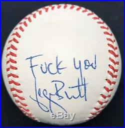 George Brett F You Signed Baseball Beckett Authentication Services BAS HOF