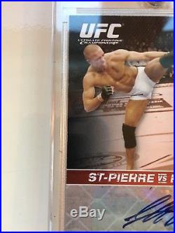 Georges St-pierre 2009 Topps Ufc Signed Auto Autograph Rookie Mma Rare Bisping