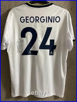 Georginio Rutter genuine hand signed Leeds United home shirt exact proof