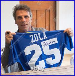 Gianfranco Zola Signed Chelsea Shirt 1997 FA Cup Final, Number 25, Felt Number