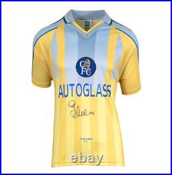Gianfranco Zola Signed Chelsea Shirt 1998 Away Autograph Jersey
