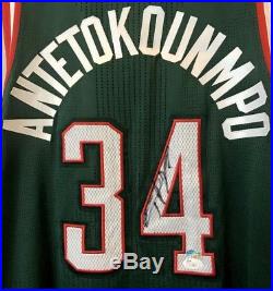 Giannis Antetokounmpo Signed Bucks REV30 Autographed NBA Auto Rookie Jersey JSA