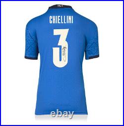 Giorgio Chiellini Signed Italy Shirt 2020, Home, Number 3 Autograph Jersey