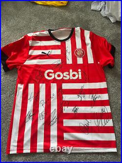 Girona signed squad shirt with COA spain